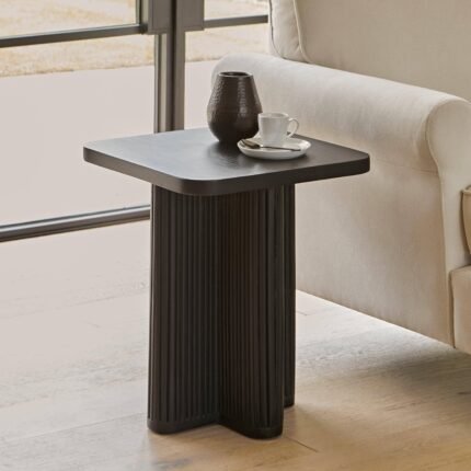 Orla Black Mango Wood Square Side Table