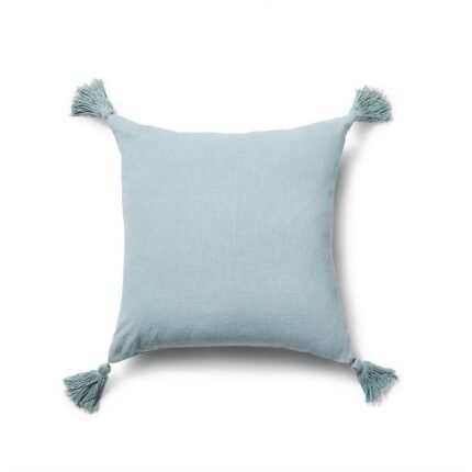 Otura 45x45cm Tasseled Cushion Cover - Duck Egg Blue