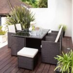 Outlet - 10 Seater Rattan Cube Outdoor Dining Set - Brown Weave - Image 3