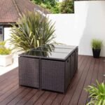 Outlet - 10 Seater Rattan Cube Outdoor Dining Set - Brown Weave - Image 4