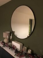Outlet - Marbury 100cm Metal Round Mirror - Black - Image 2