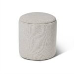Outlet - Abigail Storage Pouffe/Footstool - Dove Grey - Image 4