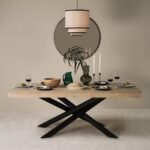 Amelia Whitewash Dining Table Set - 6 Seater - Freya Sand Carver Chairs - Black Legs - Image 3