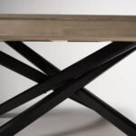 Amelia Whitewash Dining Table Set - 6 Seater - Freya Sand Carver Chairs - Black Legs - Image 5