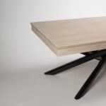 Amelia Whitewash Dining Table Set - 6 Seater - Freya Sand Carver Chairs - Black Legs - Image 4
