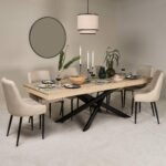 Outlet - Amelia Whitewash Wood Extendable Dining Table - Black Legs - Image 4