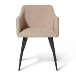 Outlet - Amy Armchairs - Set of 2 - Boucle With Black Legs - Image 3