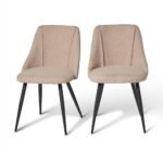 Outlet - Amy dining chair - set of 2 - Boucle with black legs - Image 3