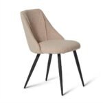 Outlet - Amy dining chair - set of 2 - Boucle with black legs - Image 4