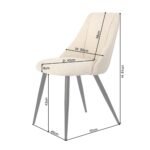 Outlet - Amy dining chair - set of 2 - Boucle with black legs - Image 7