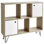 Outlet – Anderson cube storage unit  - Oak effect with white cupboards - Image 4