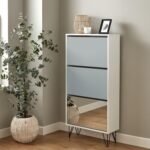 Outlet - Anderson shoe cabinet - 3 door - white and grey