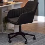 Outlet - Anna Office Chair - Dark Grey With Black Legs