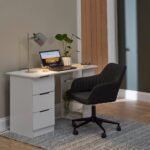 Outlet - Anna Office Chair - Dark Grey With Black Legs - Image 2