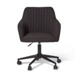 Outlet - Anna Office Chair - Dark Grey With Black Legs - Image 6