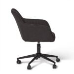 Outlet - Anna Office Chair - Dark Grey With Black Legs - Image 7