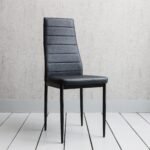 Outlet - Anya glass dining table set - 4 seater - black - Image 8