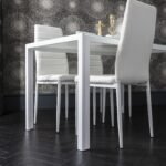 Outlet - Anya glass dining table set - 4 seater - white - Image 3