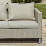 Outlet - Aria 3 Seater Rattan Garden Sofa - Light Grey - Image 3