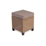 Outlet - Aston Rattan Corner Sofa Set - 9 Seater - Natural Brown - Glass Table Top - Image 4