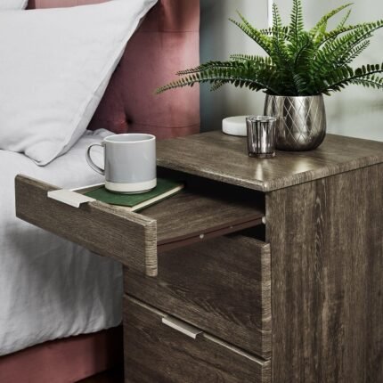 Outlet – Ayla bedside table - dark oak