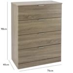 Outlet – Ayla chest of drawers - light oak - Image 6