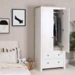 Outlet - Bampton 2 Door Tall Wardrobe - Alabaster White - Image 4