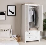 Outlet - Bampton 2 Door Tall Wardrobe - Alabaster White - Image 5