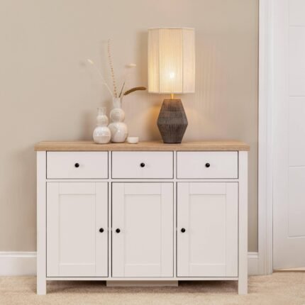 Outlet - Bampton 3 Door Sideboard - Alabaster White