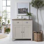 Outlet - Bampton Sideboard with 2 Drawers Grey - Image 2