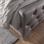 Outlet - Cavill Grey Fabric Bed Frame Upholstered Double - Image 5