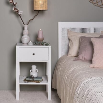 Outlet - Charlie bedside table - white