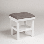 Outlet - Charlie Dressing Table Stool - White - Image 2