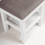 Outlet - Charlie Dressing Table Stool - White - Image 4