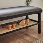 Outlet - Charlie Hallway Bench - Cane - Black - Image 6