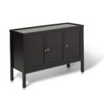 Outlet - Charlie 3 Door Sideboard - Noir Black - Image 5