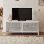 Outlet - Charlie TV Unit - Cane Front - White