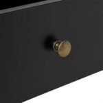 Outlet - Charlie Two Drawer Bedside Table In Noir Black - Image 6