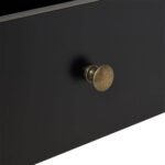Outlet - Charlie Two Drawer Console Table in Noir Black - Image 3