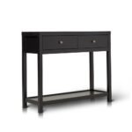 Outlet - Charlie Two Drawer Console Table in Noir Black - Image 5