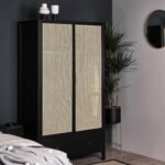 Outlet - Charlie wardrobe - 2 door - Black