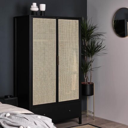 Outlet - Charlie wardrobe - 2 door - Black