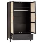 Outlet - Charlie wardrobe - 2 door - Black - Image 5