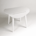 Outlet - Charlie White Round dining table - with drop leaf - Image 2