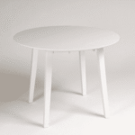 Outlet - Charlie White Round dining table - with drop leaf - Image 3