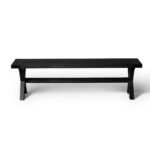 Outlet - Charlotte Black Oak Cross Leg Bench - Image 2