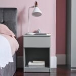 Outlet – Clemmie bedside table - high gloss - grey