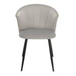 Outlet - Cleo Dining Chairs - Set Of 2  - Grey with Black Legs - Image 3