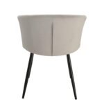 Outlet - Cleo Dining Chairs - Set Of 2  - Grey with Black Legs - Image 5