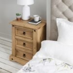 Outlet - Corona Bedside Table - 3 Drawers - Image 2
